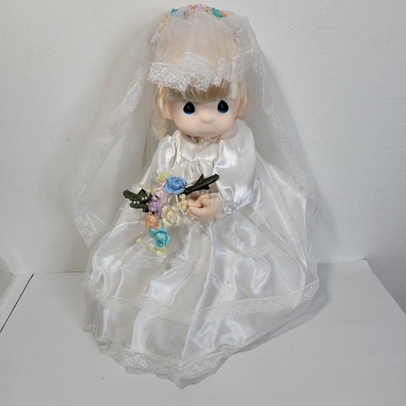 Precious Moments Jessi Bride Doll With Stand 1985 Samuel J Butcher Applause 16" - Picture 1 of 8